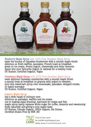 Organic Cranberry Maple Syrup