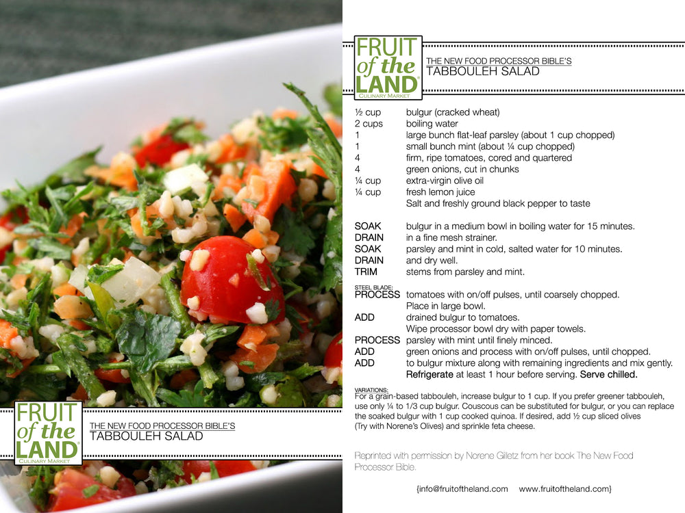 Tabbouleh Salad With Tishbi Olive Oil