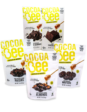 
            
                Load image into Gallery viewer, Cocoa Bee Dark Chocolate Wafers
            
        
