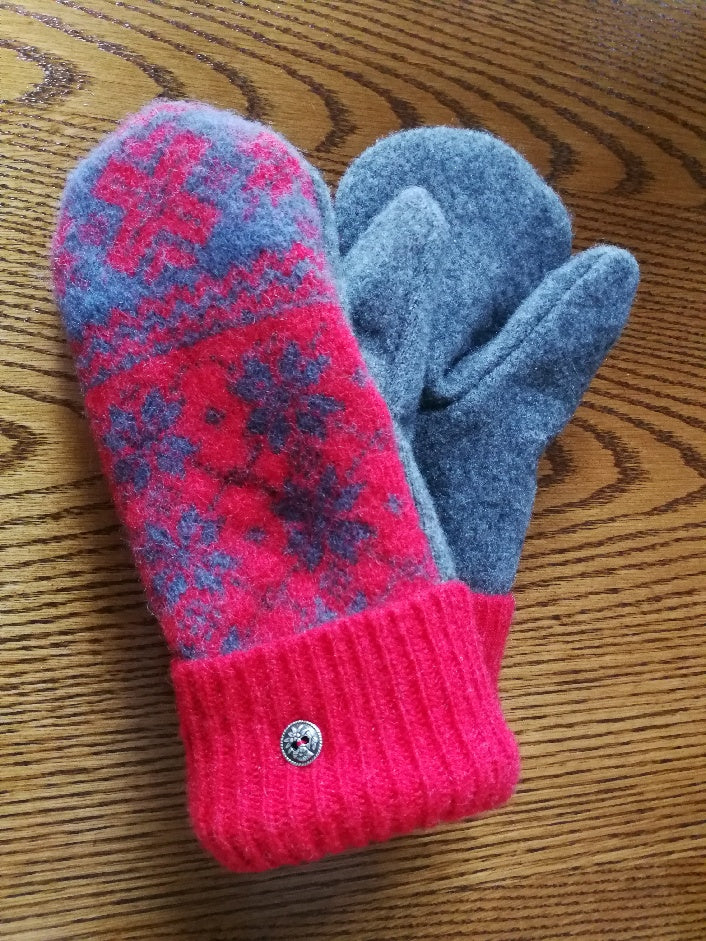 Mittens made from sweaters